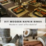 Wooden Napkin Rings with text overlay