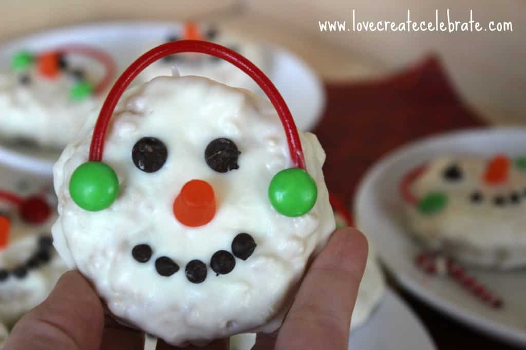 Rice Krispie Snowman Treats