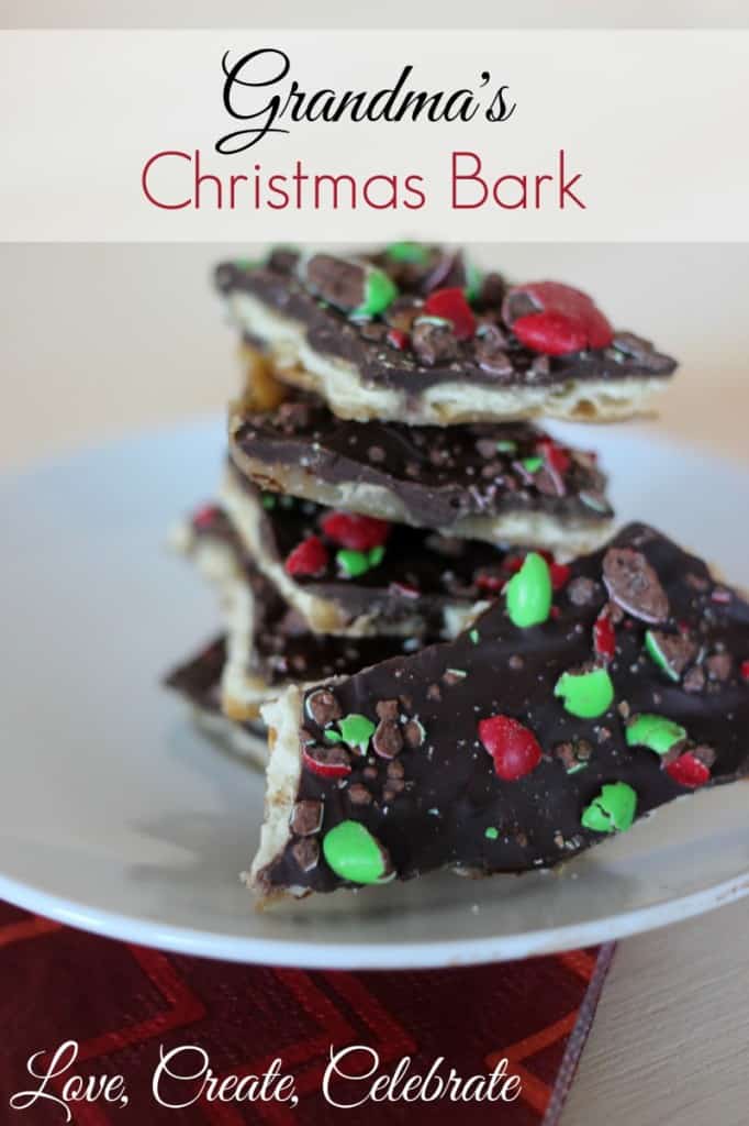 Recipe for Grandma's Christmas Chocolate Bark