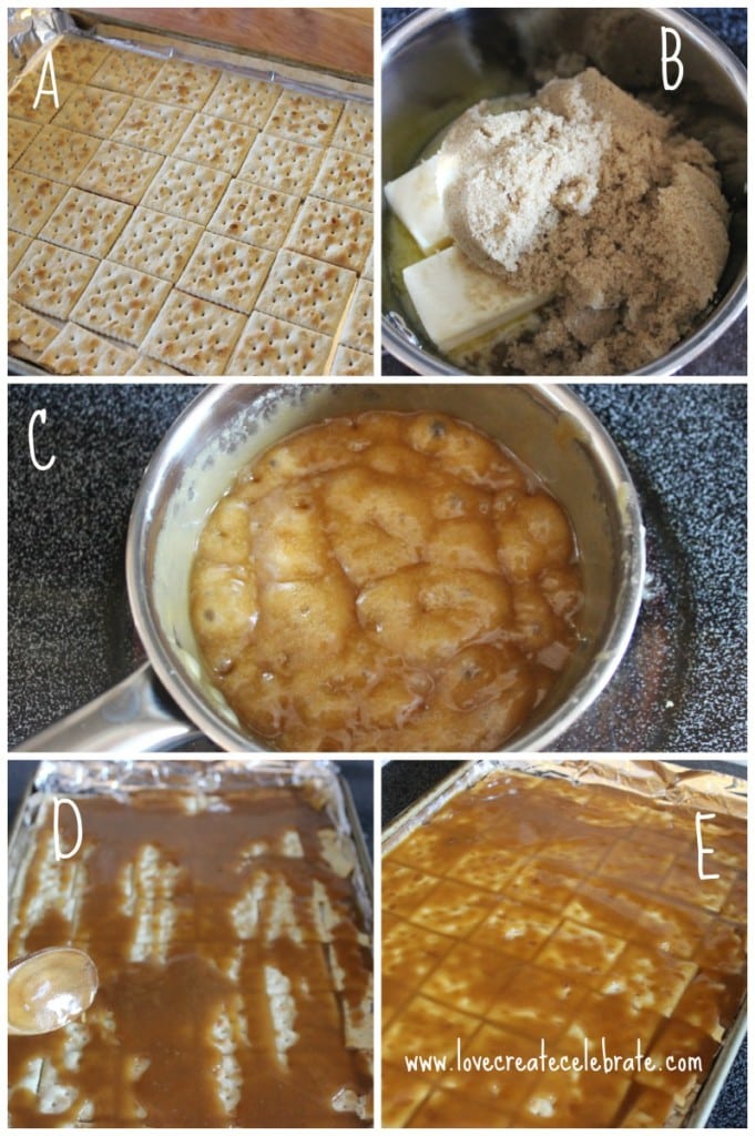Instructions for baking bark with soda crackers
