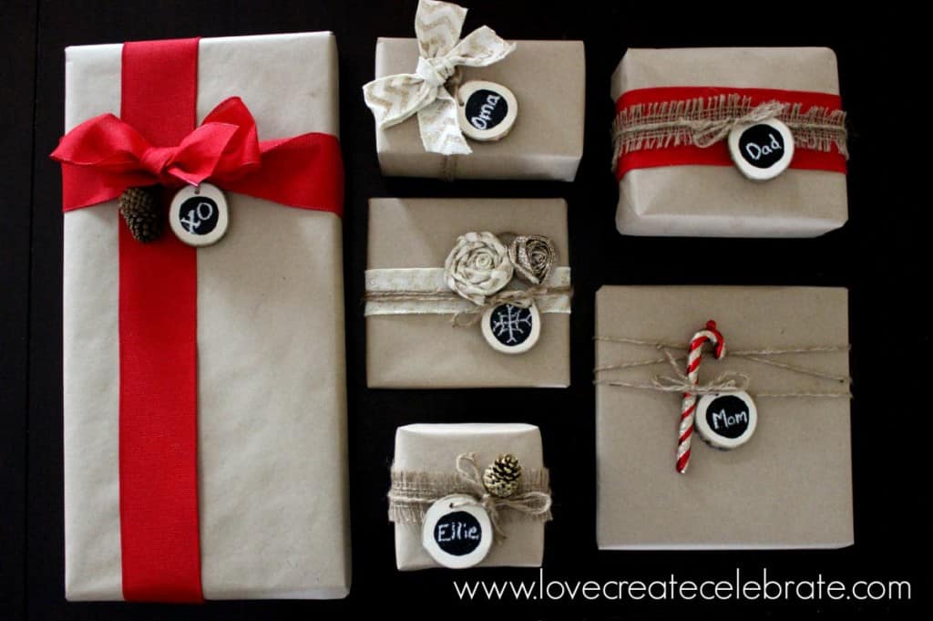 Christmas Burlap Gift Wrap