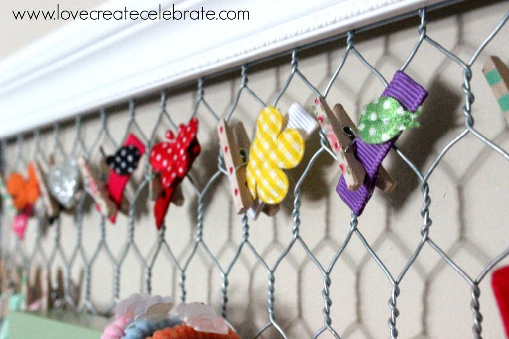 Tiny barrettes can be added with clothespins.