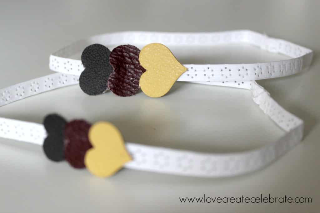 Leather Heart Headband