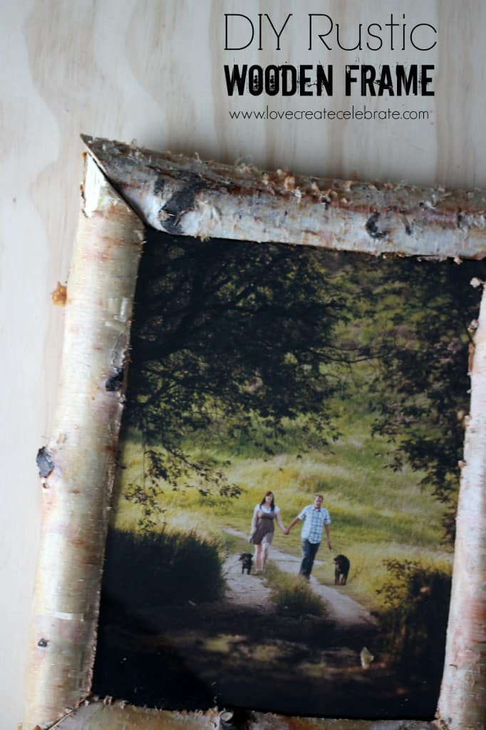 Make this DIY rustic birch picture frame with this easy tutorial