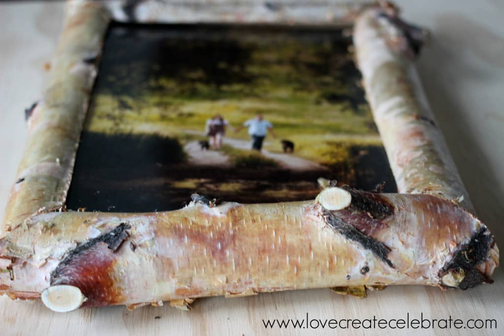 This DIY rustic wood picture frame is an easy project