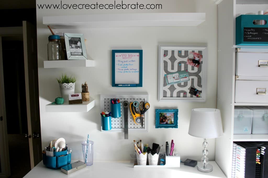 Custom Craft Desk and Gallery Wall