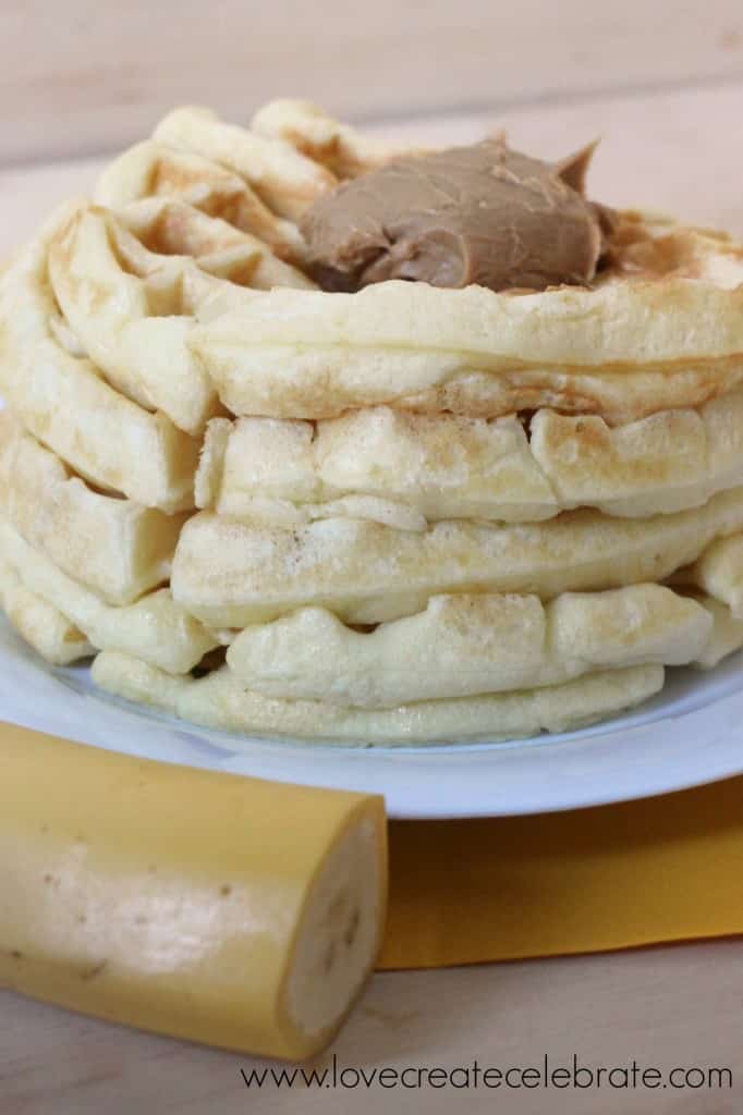 Peanut Butter & Banana Waffles