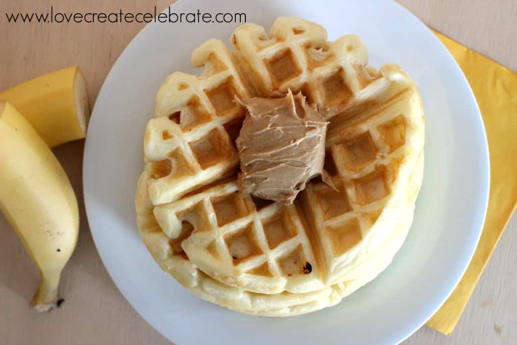 Peanut Butter & Banana Waffles