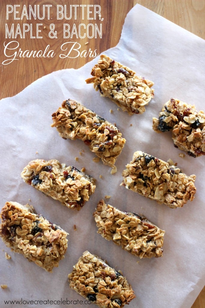 Peanut Butter, Maple, and Bacon Granola Bars