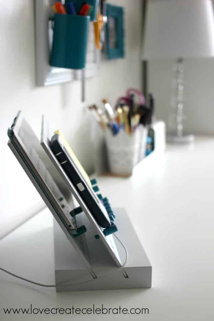 Whether you use this organizer as a charging station or as extra storage, this is a perfect way to clean up your office desk