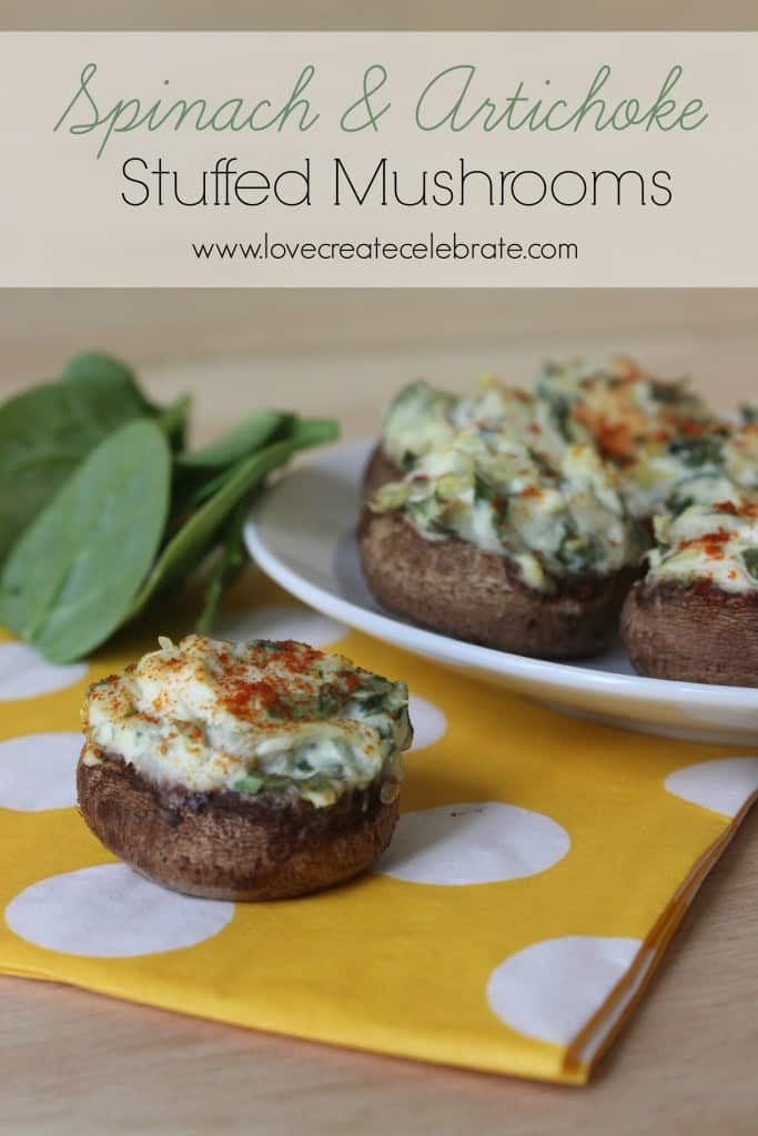 Spinach and Artichoke Stuffed Mushrooms