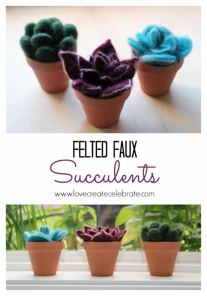 Felted Faux Succulents