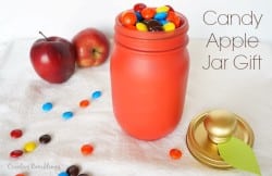 Painted red apple mason jar git