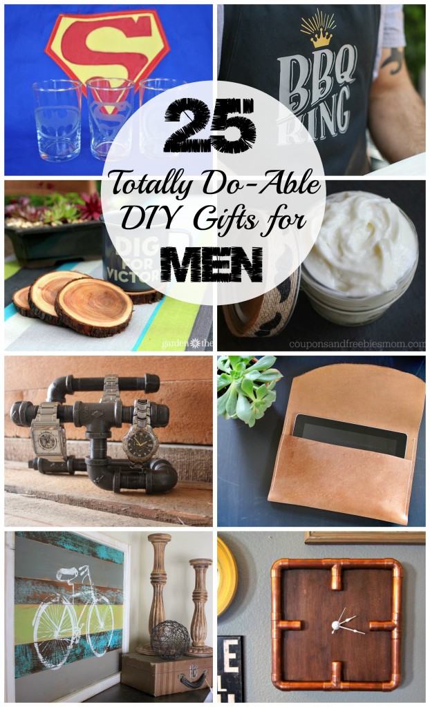 Check out these 25 gift ideas for men that are easy and DIY. 