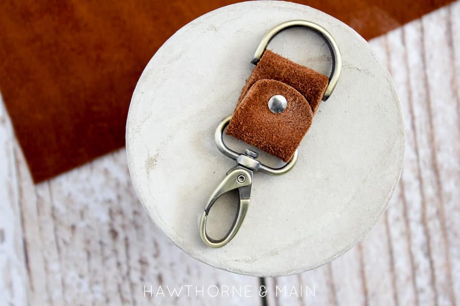 This brown leather key chain is simple, useful and the perfect gift. 