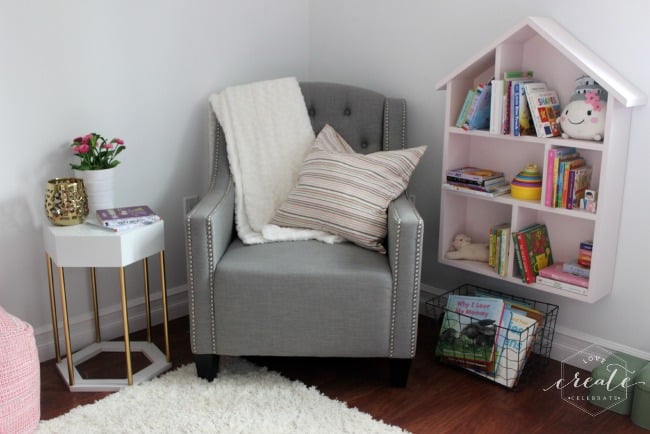 A closeup of a comfortable chair in a living space