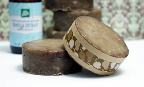 This coffee and bourbon soap is full of masculine scents every man will like. 