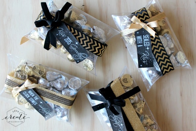 New Year's Eve Gifts with gift tags