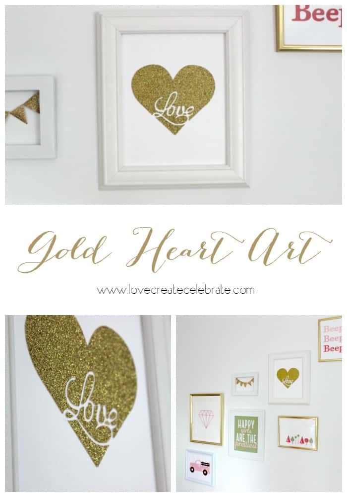 Gold Heart Art