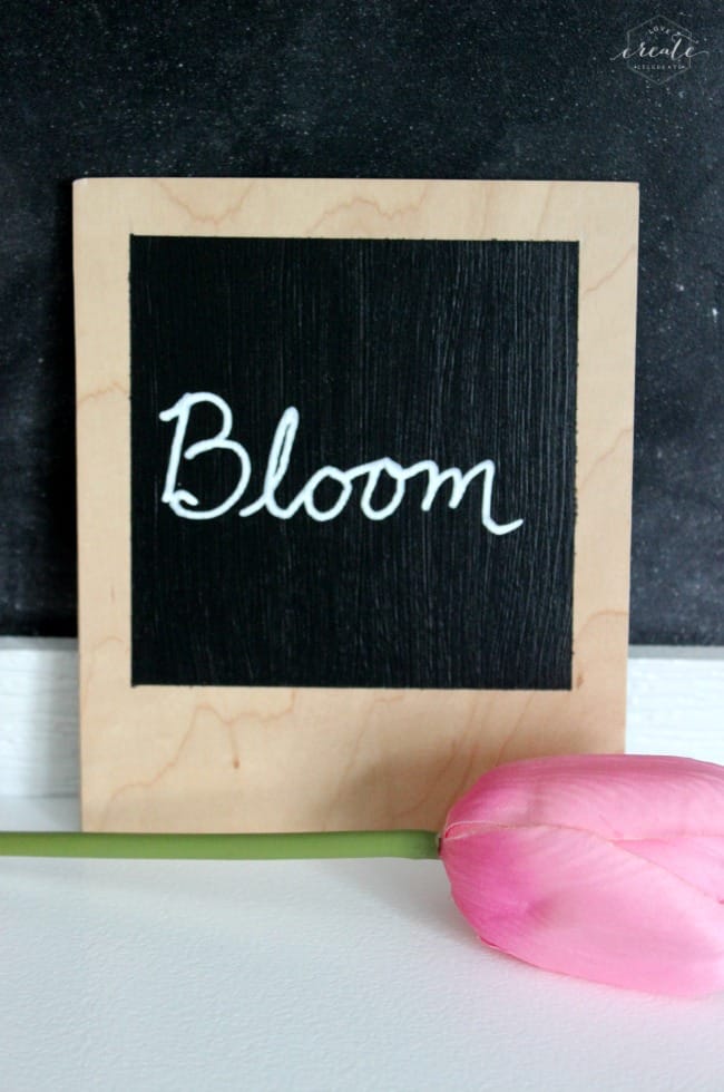 These plywood polaroids are the perfect addition to any Spring mantle!