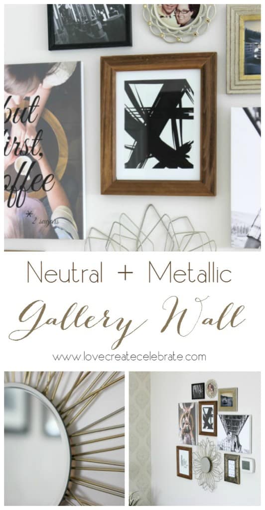 Neutral and Metallic Gallery Wall