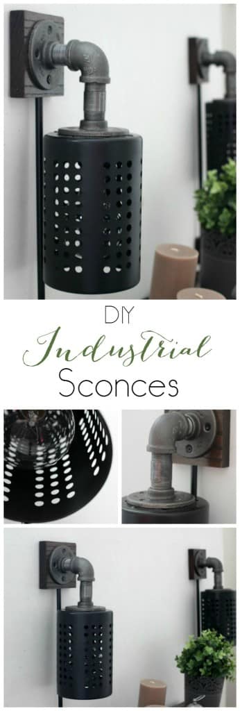 DIY Industrial Sconces - Make your own DIY Industrial Sconces with this great tutorial. We'll tell you everything you need to make a DIY wall sconce! Add character to your room with IKEA hack! 