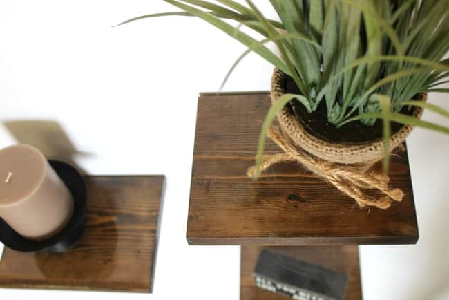 Simple tutorial to make this Industrial Display Shelves for any space in your home!