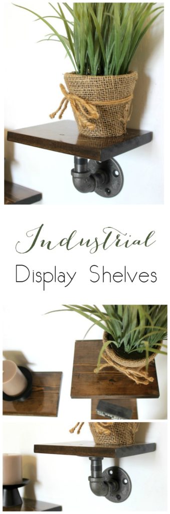 Simple tutorial to make this Industrial Display Shelves for any space in your home! 