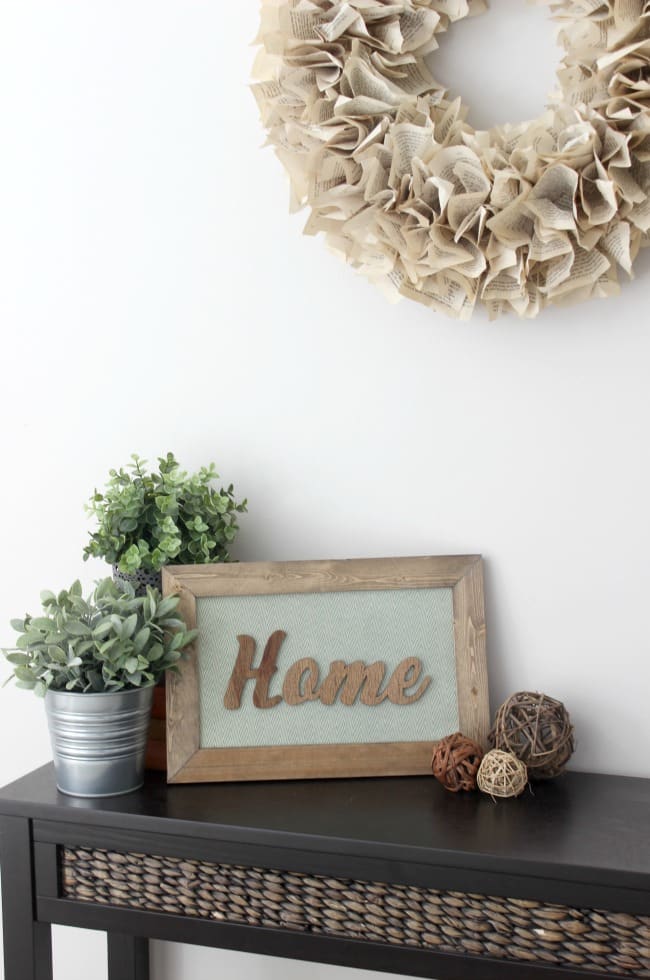 This DIY rustic home sign is the perfect piece of simple home decor