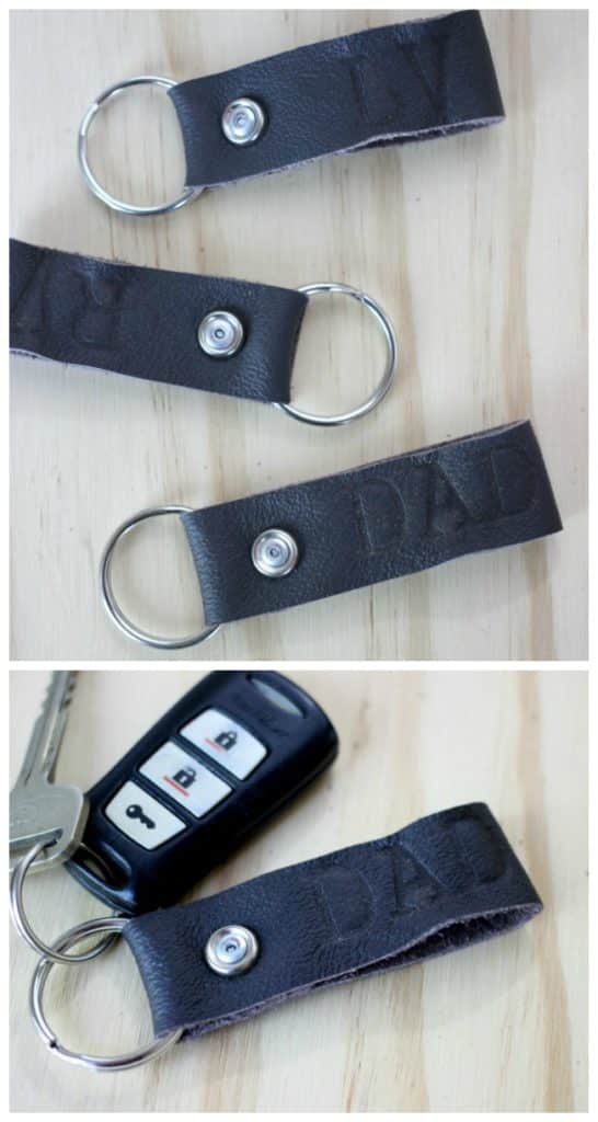 DIY Leather Keychains for Dad