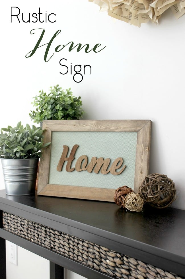 How to Make a Rustic Wood Home Sign