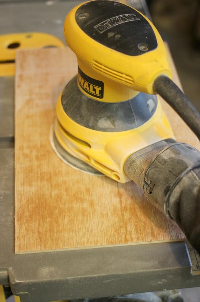 Sand down the board so the surface is smooth