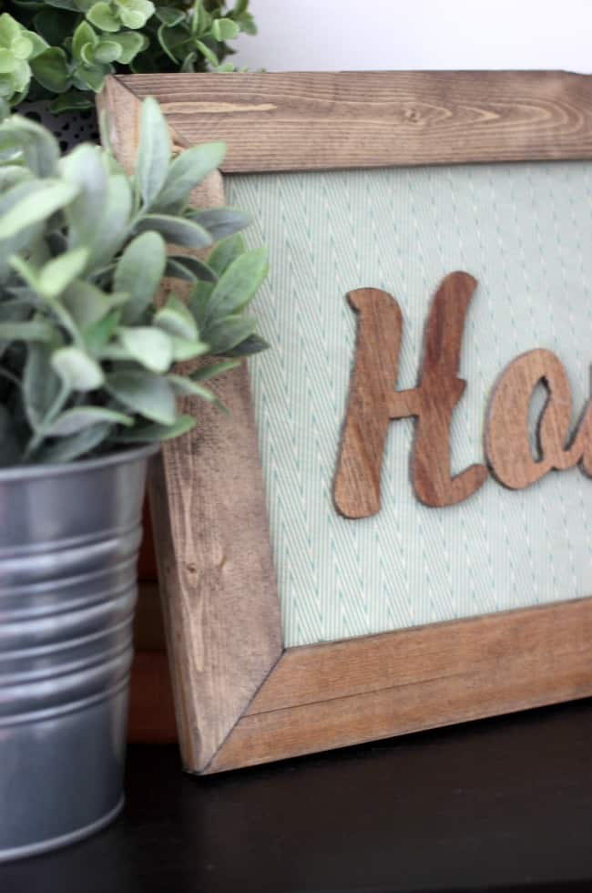 Make your own rustic wooden home sign with this simple wood working project