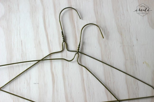 Start with wire coat hangers for a beautiful transformation.