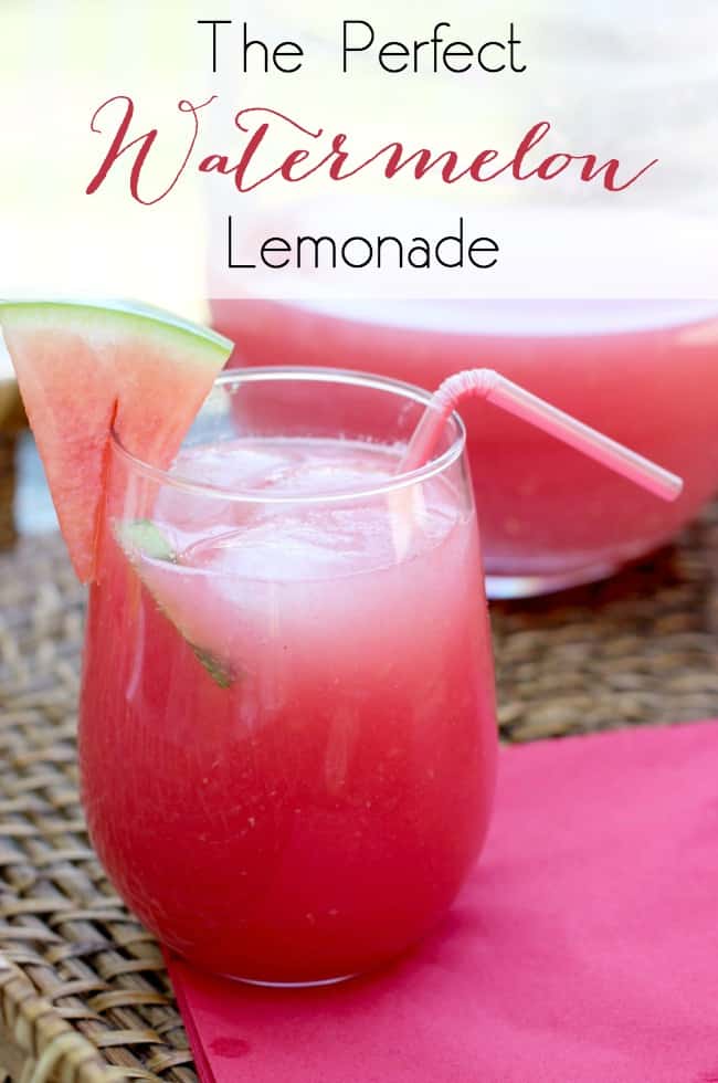 the perfect watermelon lemonade