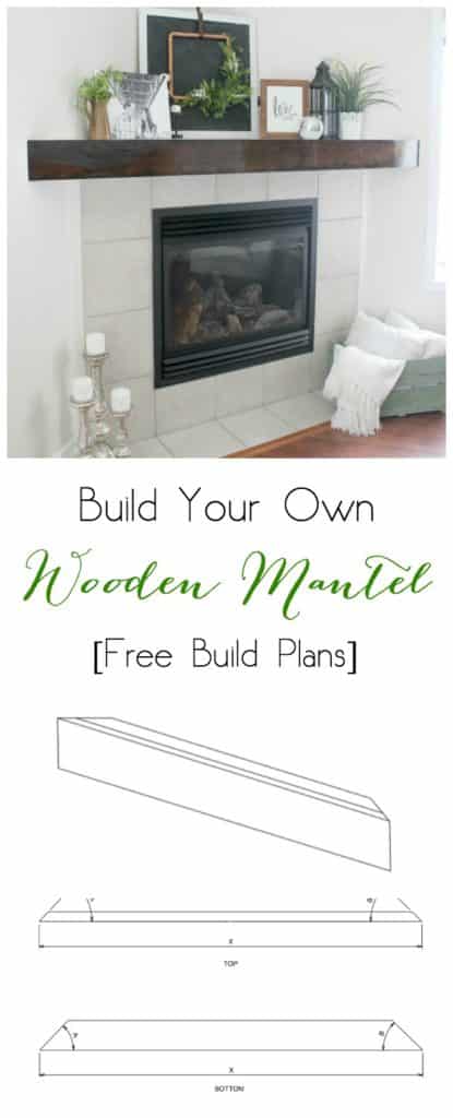 Use these free plans to make your own Wooden Mantel to spruce up your fireplace