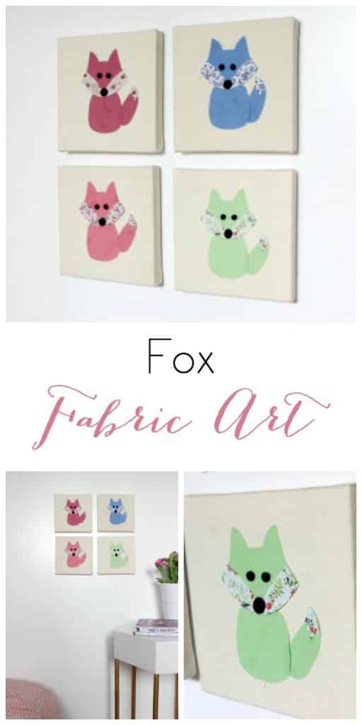 Perfect art for a little girl's bedroom. These foxes are adorable!