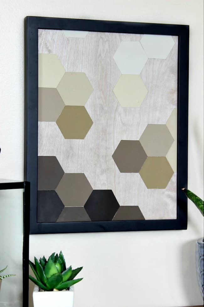 Great modern decor idea! Love the hexagons and the wood background. Great video tutorial! 