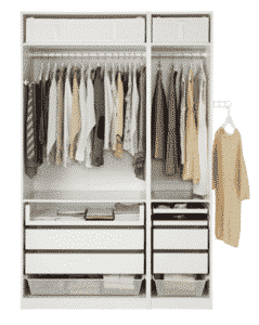 Beautiful inspiration and ideas for a modern industrial dream closet space! 