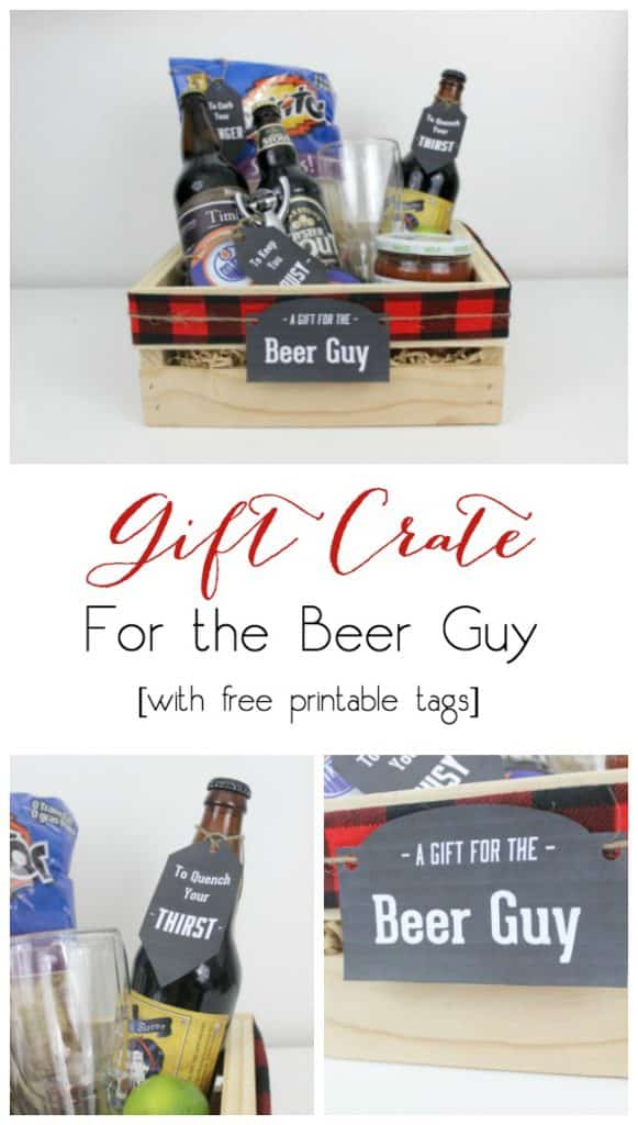 Perfect for the Beer Guy! Instead of gift baskets, why not opt for the more manly Gift Crate?! The perfect crate for any guy on your list, plus an amazing list of suggestions!