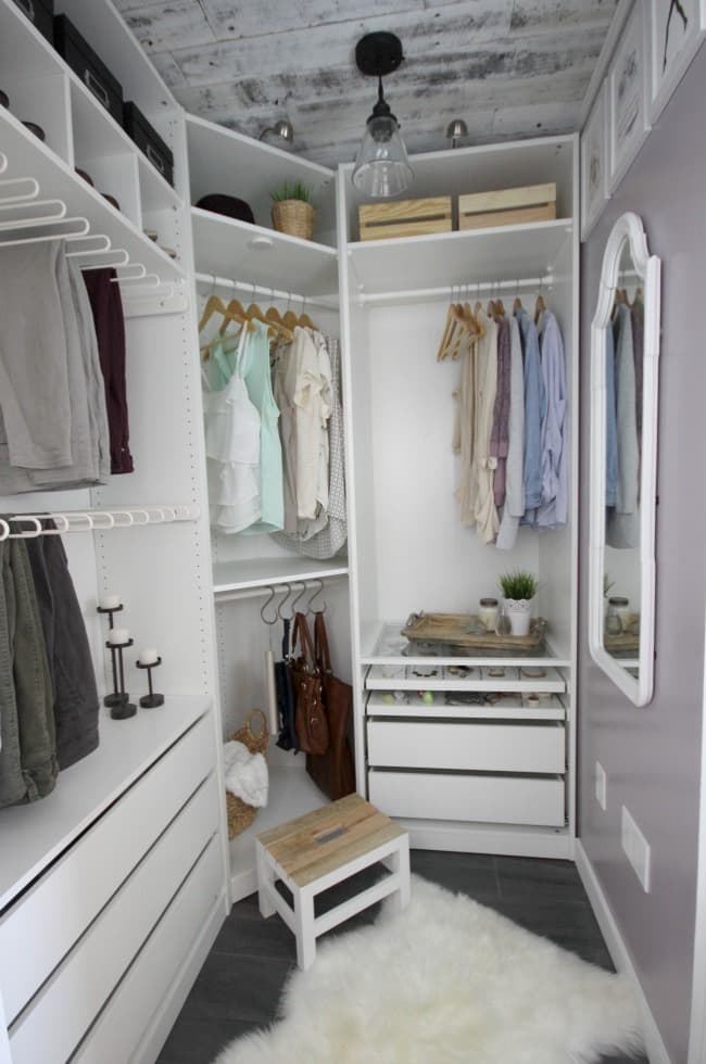 A beautiful dream closet makeover! I LOVE the organization ideas. Such a great use of a small space.