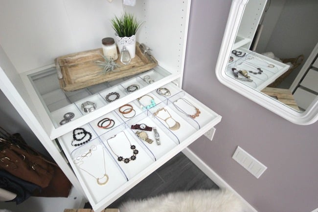 A beautiful dream closet makeover! I LOVE the organization ideas. Such a great use of a small space.