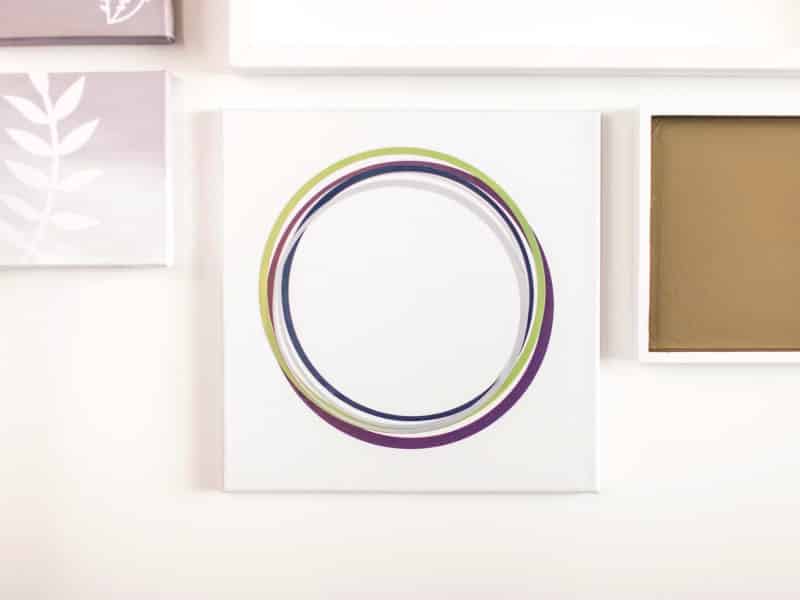 This gorgeous circle artwork is just one customized DIY home decor project you can make with a Cricut Explore Air 2 machine