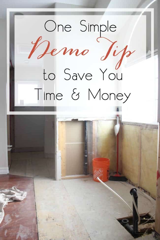 We can get so caught up in the fun and excitement of demolition! But here's one simple tip that will save you time and money in the long run! Don't ignore this!