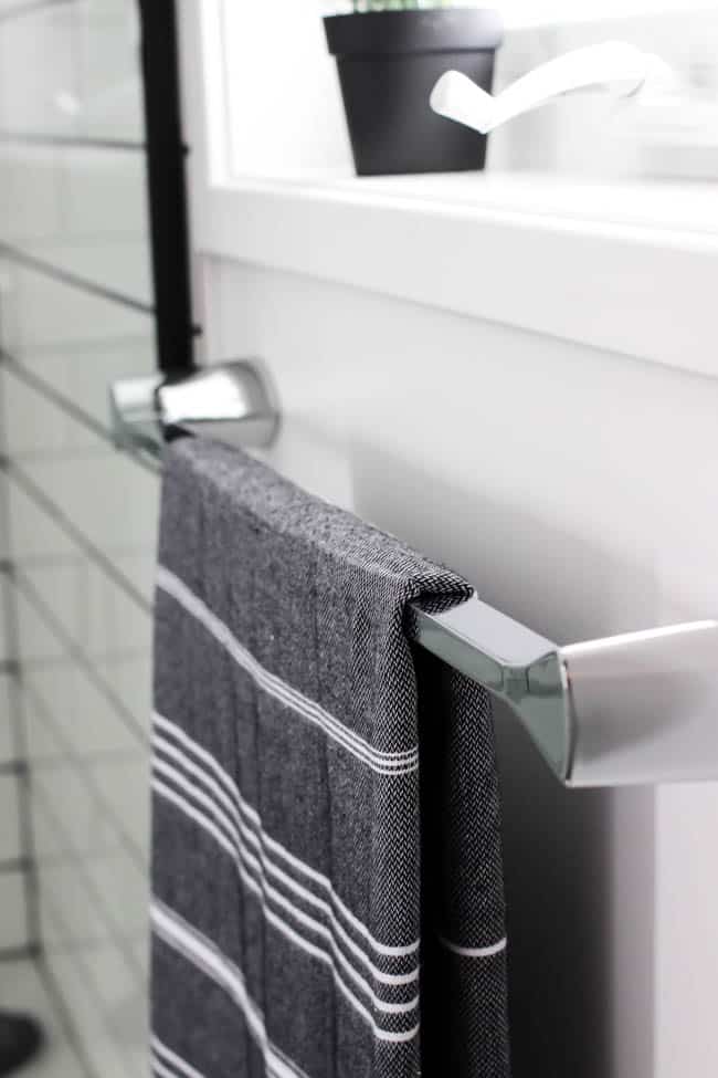 The towel bars and robe hooks could not be better suited for the bathroom. I never realized the impact that small pieces like that can have in a space.