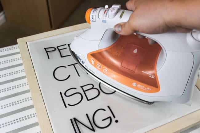 Ironing the letters makes this project fast and easy!