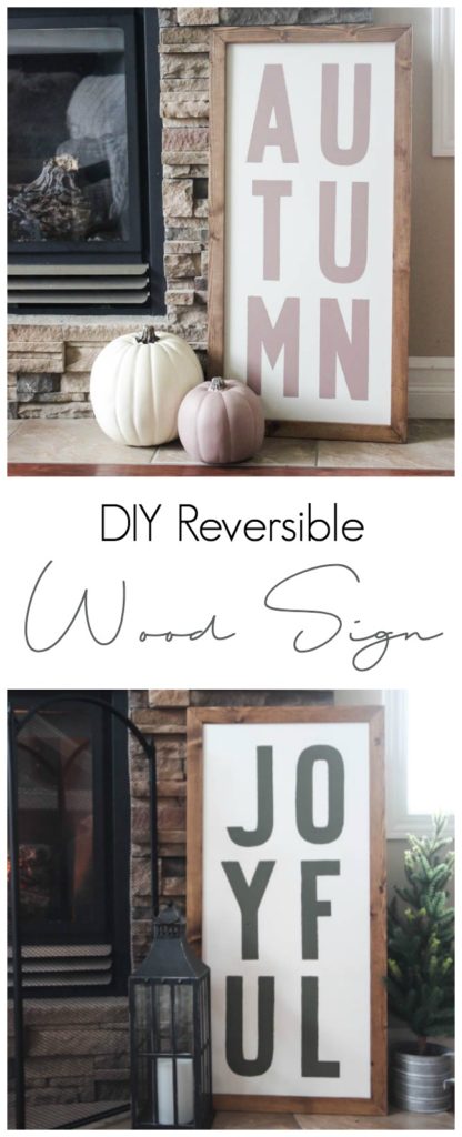 DIY Reversible Wood SIgn