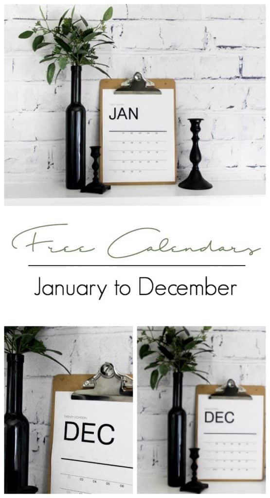 Download free modern calendars