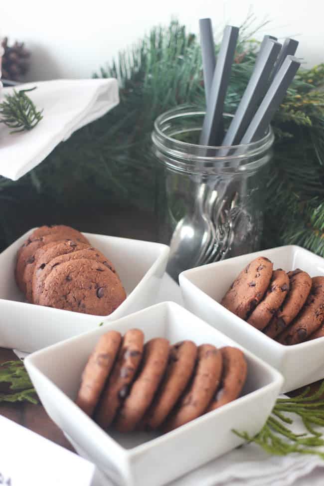 Cookies on the coffee and dessert bar.