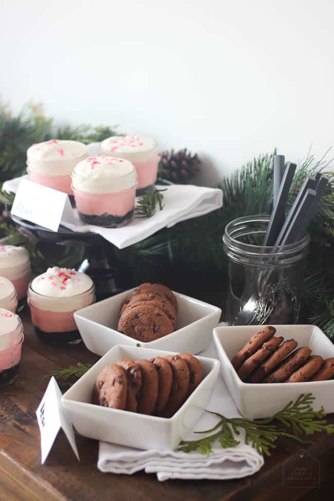 Desserts on a coffee and dessert bar.